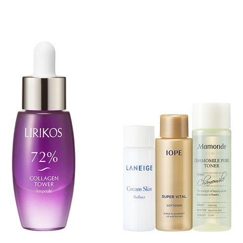 15 ml LIRIKOS Marine Energy Collagen Tower Ampoule+ 3 types of Amore Pacific base cosmetics