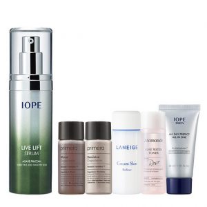 IOPE 40 ml of Iope Live Lift Serum + 5 types of AmorePacific Foundation Care