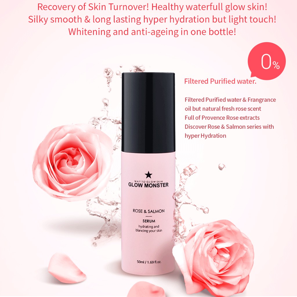 Rose & Salmon (Proteoglycan) Hydro Balancing Serum 50ml image 1