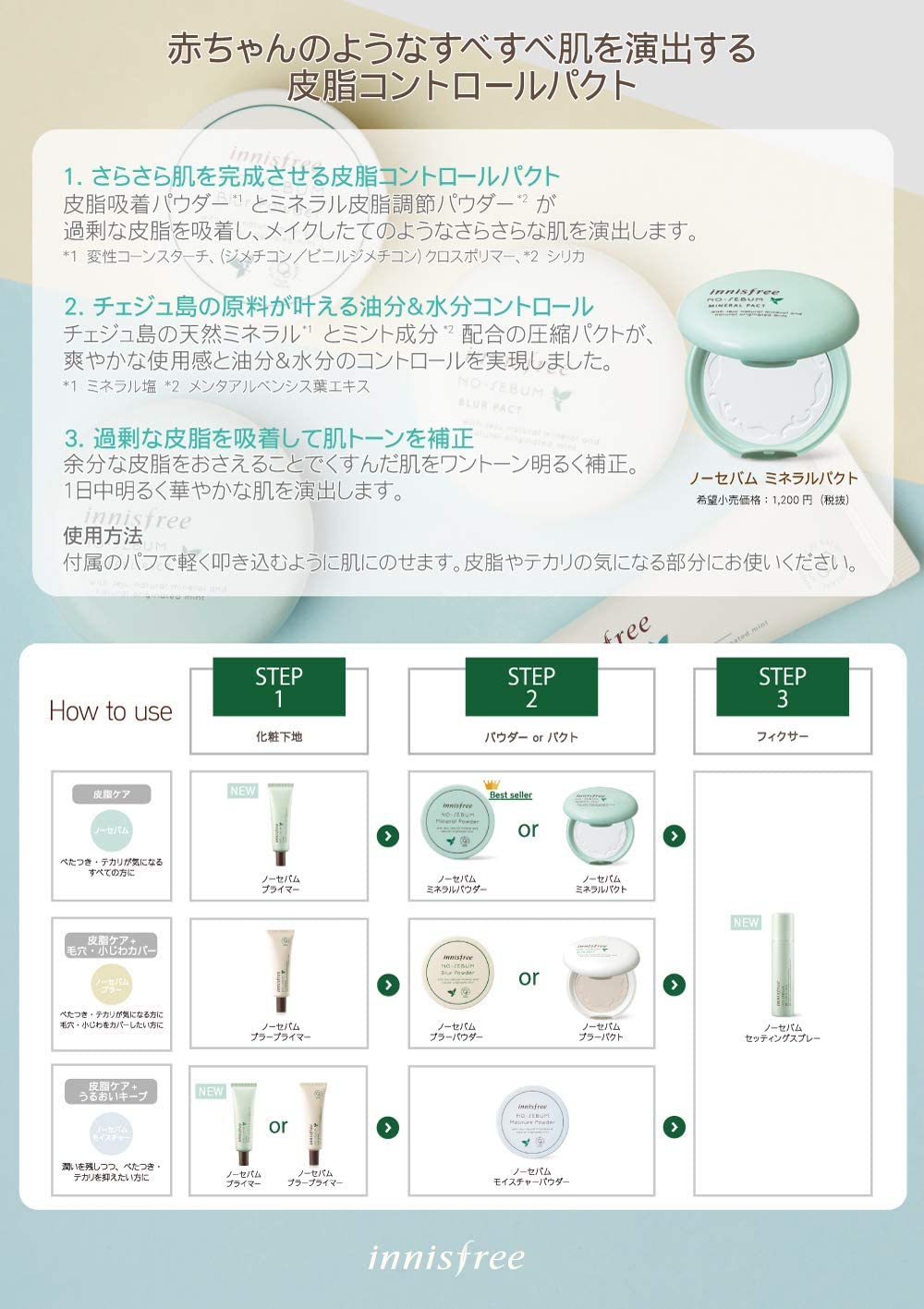 Innisfree No Sebum Mineral Pact-3