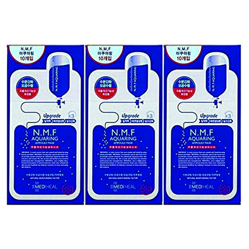 Mediheal Mediheal N.M.F Aqua Ring Ampur Mask Pack EX 30 Piece Set (10 Sheets x 3) (Aquaring Ampoule Essential Mask PackEX 1 Box (10 Sheets) x 3 メディヒールメディヒールN.M.FアクアリングアンプルマスクパックEX30点セット(10枚×3)(アクアリングアンプルエッセンシャルマスクパックEX 1箱(10枚)×3