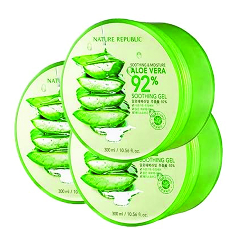 NATURE REPUBLIC Aloe Suede Gel 92% Aloe Vera 3 Packs ネイチャーリパブリックアロエスエードジェル92%アロエベラ3パック